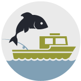 fish jumping out of water icon